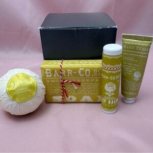 Barr Co Lemon Verbena Essentials Kit – Bath Bomb, Soap, Lip Balm & Hand Cream